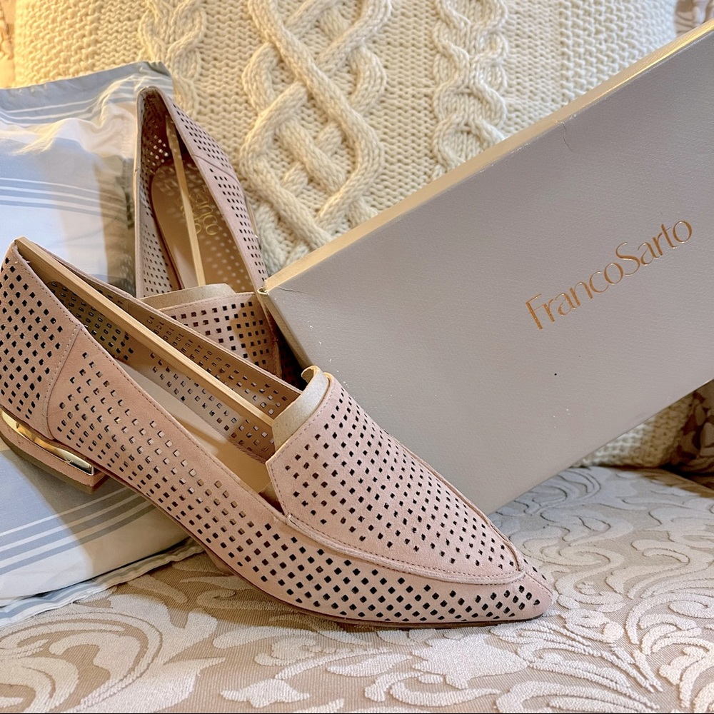 Franco Sarto NIB Peach Starland 3 Suede Loafers